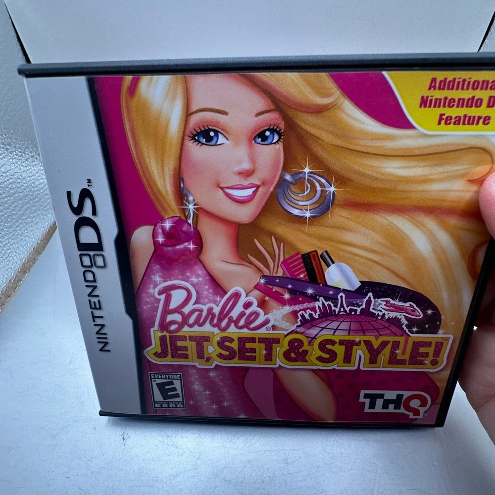 Barbie Jet Set & Style Nintendo DS Game CIB THQ TWL-VMZE-USA Pink Fashion Beauty